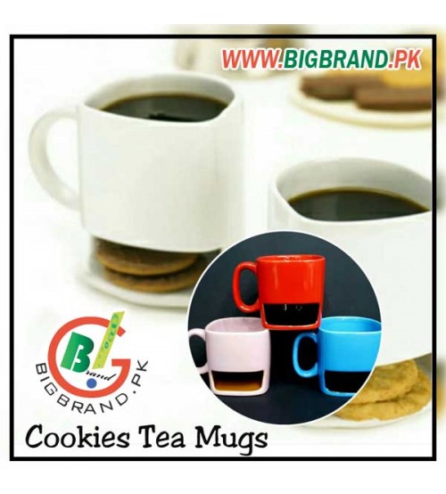 Pack of 3 Ceramic 250ml Biscuits Holder Tea Mug 